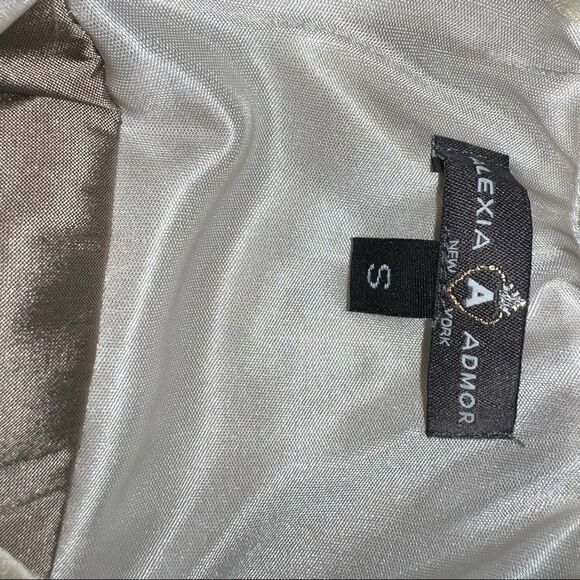 Alexia Admore Shimmer Sheet Blouson Mini Dress Small - Picture 6 of 8